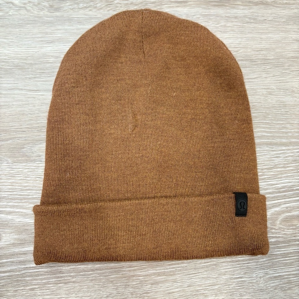 Lululemon Athletica Wool Brown Tight Knit Hat Chill Fighter Beanie